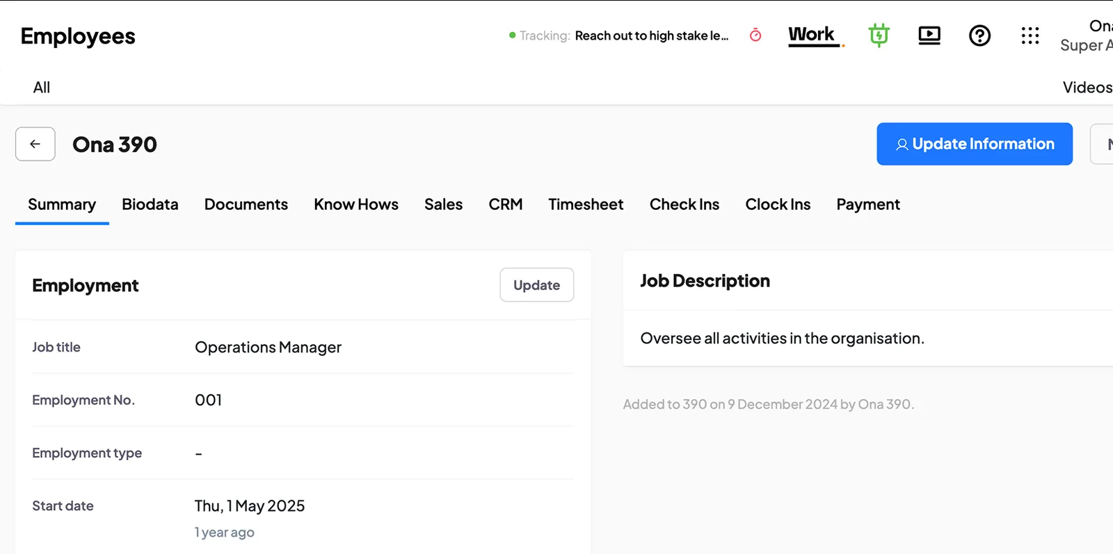 Staff and Operations in 390 Work
